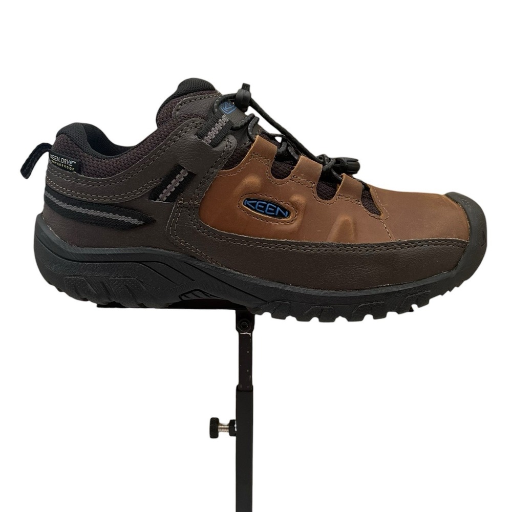 Keen Youth Boys Girls Targhee Waterproof Leather Hiking Outdoor Shoes Sz 3 Brown